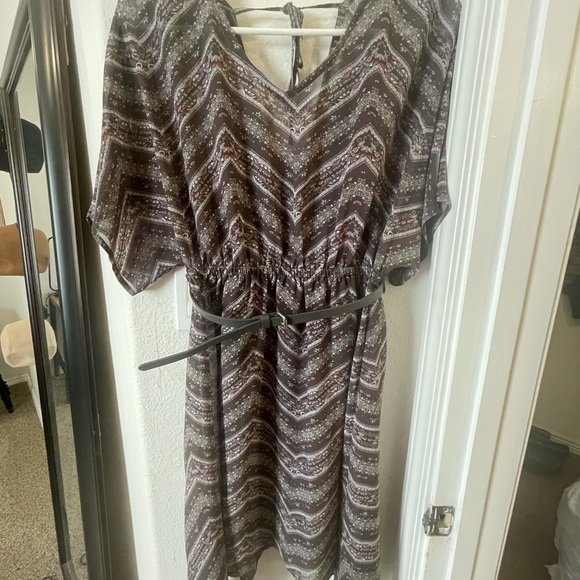 Maurices Gray Floral Pattern Dress 